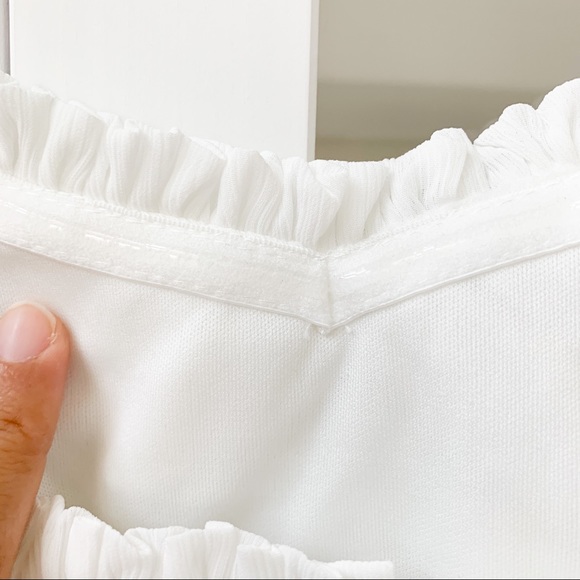 Flying Tomato White Off-Shoulder Dress - Picture 9 of 16